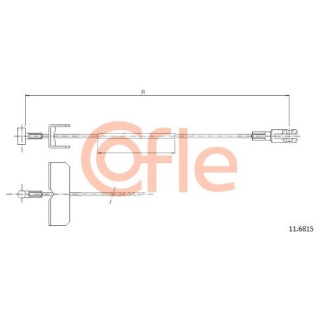 Cable Pull, parking brake COFLE 92.11.6815