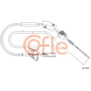 Cable Pull, clutch control COFLE 92.12.7203