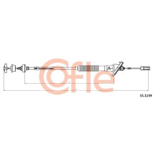 Cable Pull, clutch control COFLE 92.15.1239