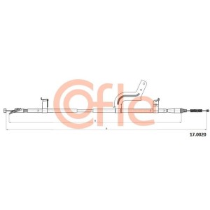 Cable Pull, parking brake COFLE 92.17.0020