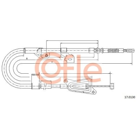 Cable Pull, parking brake COFLE 92.17.0130