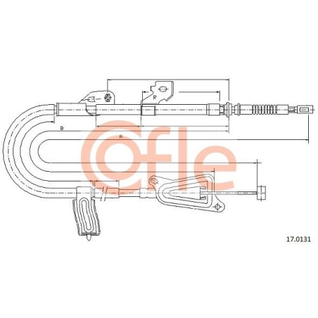 Cable Pull, parking brake COFLE 92.17.0131