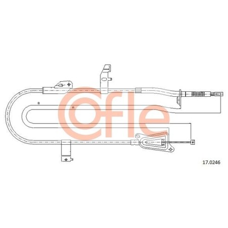 Cable Pull, parking brake COFLE 92.17.0246