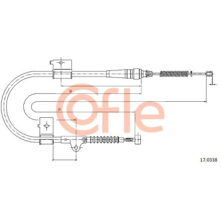 Cable Pull, parking brake COFLE 92.17.0338