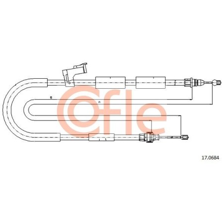 Cable Pull, parking brake COFLE 92.17.0684