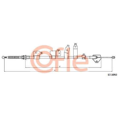 Cable Pull, parking brake COFLE 92.17.1092