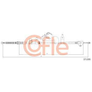 Cable Pull, parking brake COFLE 92.17.1101