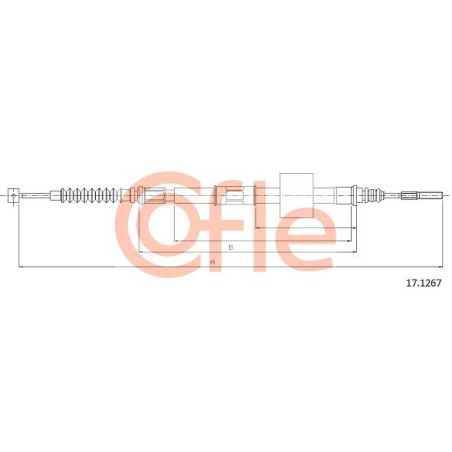 Cable Pull, parking brake COFLE 92.17.1267