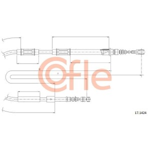 Cable Pull, parking brake COFLE 92.17.1424