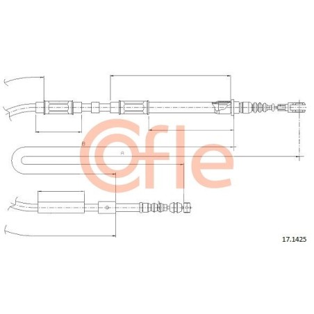 Cable Pull, parking brake COFLE 92.17.1425