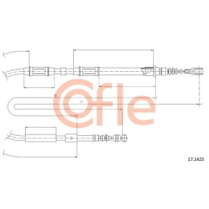 Cable Pull, parking brake COFLE 92.17.1425