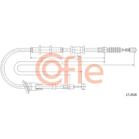 Cable Pull, parking brake COFLE 92.17.2028