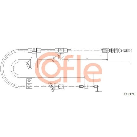 Cable Pull, parking brake COFLE 92.17.2121