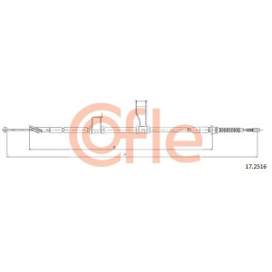 Cable Pull, parking brake COFLE 92.17.2516