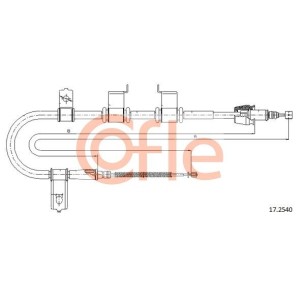 Cable Pull, parking brake COFLE 92.17.2540