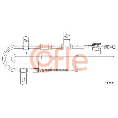 Cable Pull, parking brake COFLE 92.17.2541