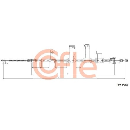 Cable Pull, parking brake COFLE 92.17.2570