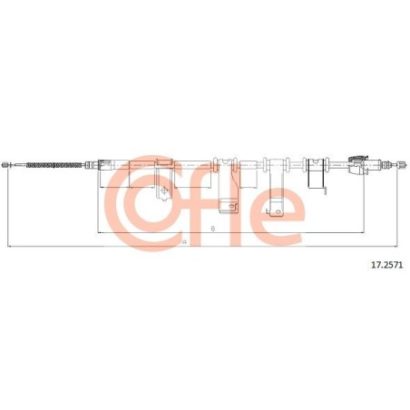 Cable Pull, parking brake COFLE 92.17.2571