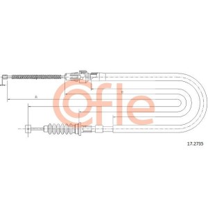 Cable Pull, parking brake COFLE 92.17.2735