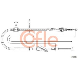 Cable Pull, parking brake COFLE 92.17.5045