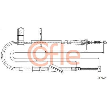 Cable Pull, parking brake COFLE 92.17.5046