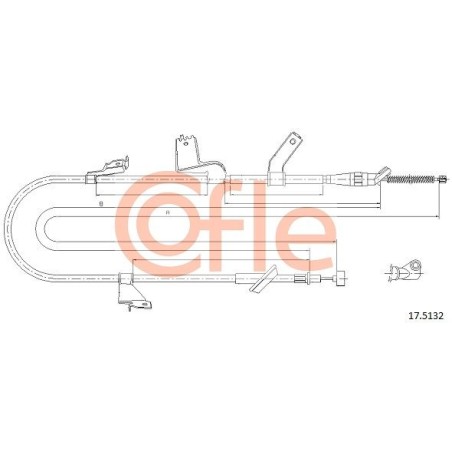 Cable Pull, parking brake COFLE 92.17.5132