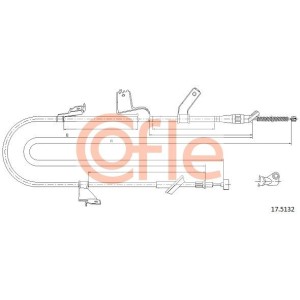 Cable Pull, parking brake COFLE 92.17.5132