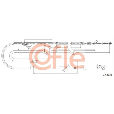 Cable Pull, parking brake COFLE 92.17.5133