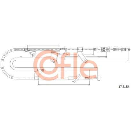 Cable Pull, parking brake COFLE 92.17.5135