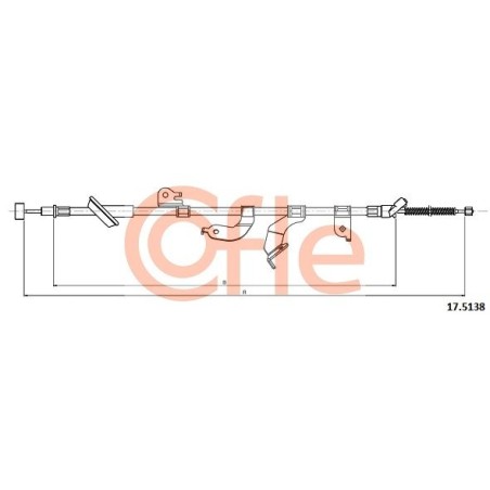 Cable Pull, parking brake COFLE 92.17.5138