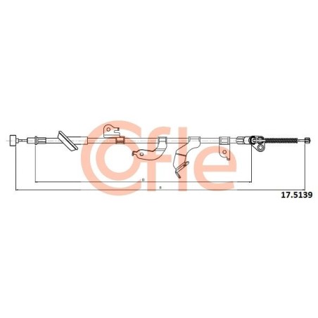 Cable Pull, parking brake COFLE 92.17.5139