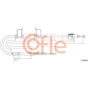 Cable Pull, parking brake COFLE 92.17.6053