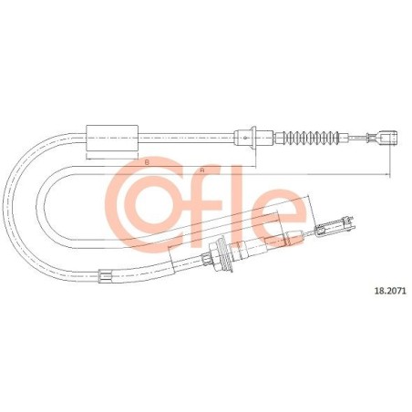 Cable Pull, clutch control COFLE 92.18.2071