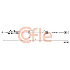 Cable Pull, clutch control COFLE 92.18.2524