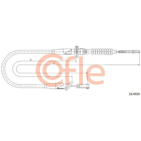 Cable Pull, clutch control COFLE 92.18.6020