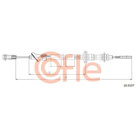 Cable Pull, clutch control COFLE 92.18.6107