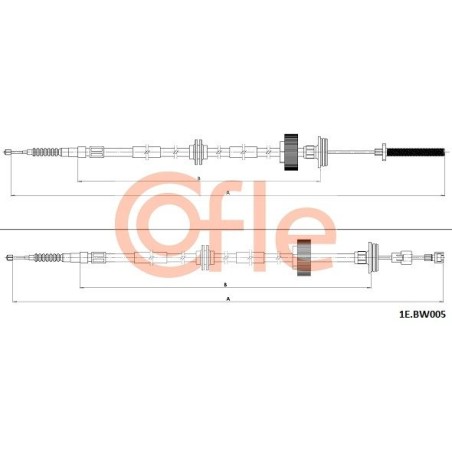 Cable Pull, parking brake COFLE 92.1E.BW005