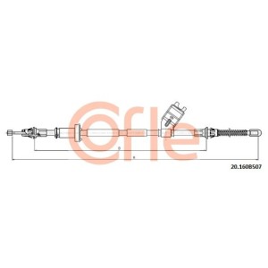 Cable Pull, parking brake COFLE 92.20.160B507