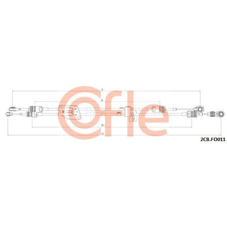 Cable Pull, manual transmission COFLE 92.2CB.FO011