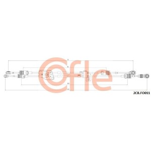 Cable Pull, manual transmission COFLE 92.2CB.FO011