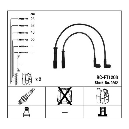 Σετ καλωδίων υψηλής τάσης NGK 9262