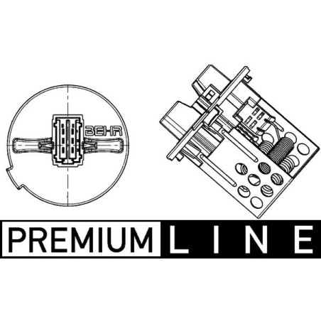 Resistor, interior blower MAHLE ABR93000P