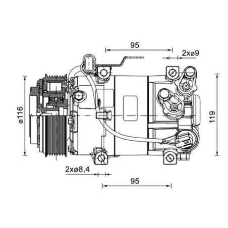 Συμπιεστής, συστ. κλιματισμού MAHLE ACP1460000P