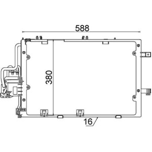 Condenser, air conditioning MAHLE AC308000S