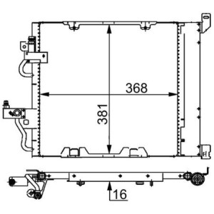 Condenser, air conditioning MAHLE AC376000S