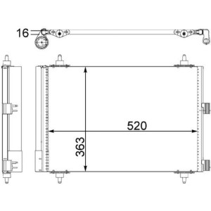 Condenser, air conditioning MAHLE AC447000S