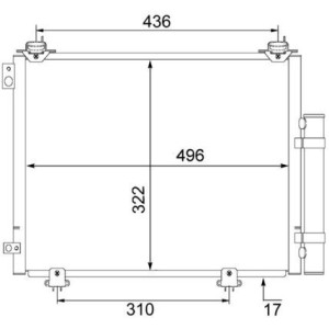 Condenser, air conditioning MAHLE AC484000S