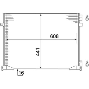 Συμπυκνωτής, σύστ. κλιματισμού MAHLE AC528000S