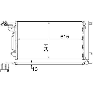 Condenser, air conditioning MAHLE AC566000S