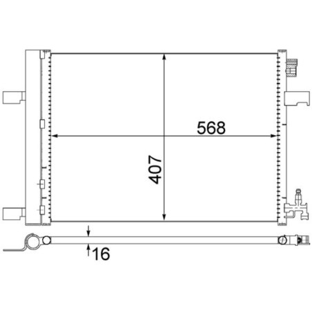 Συμπυκνωτής, σύστ. κλιματισμού MAHLE AC636000S